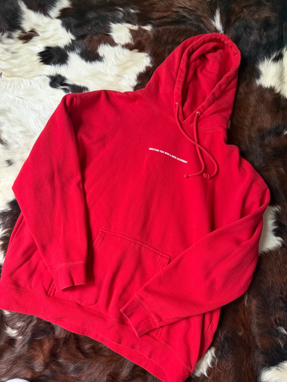 Meeting You Was A Nice Accident Were Not Really Strangers red hoodie ❤️ XL